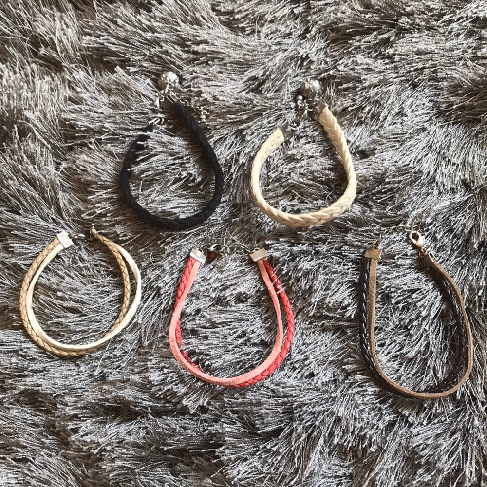 Set of Leather Bracelets